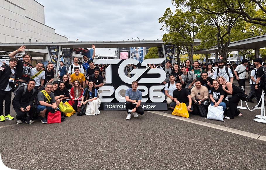 Grupo Japan2You e BRKsEDU no letreiro da Tokyo Game Show 2026